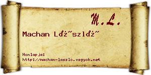 Machan László névjegykártya